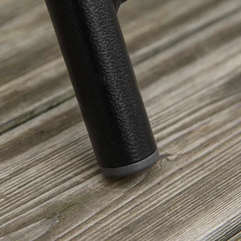 Outsunny 3 Piece Bistro Set With Folding Chairs & Adjustable Backrest - Grey - 84B-225GY - Image 5