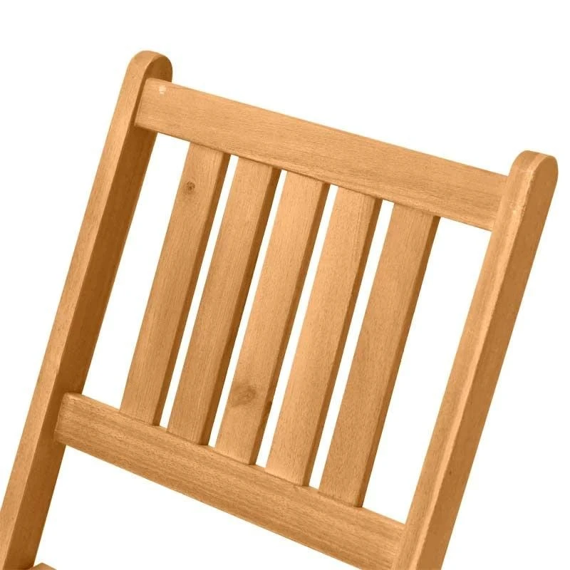 Outsunny 3 Piece Wooden Folding Bistro Set - Teak - 84B-316 - Image 6