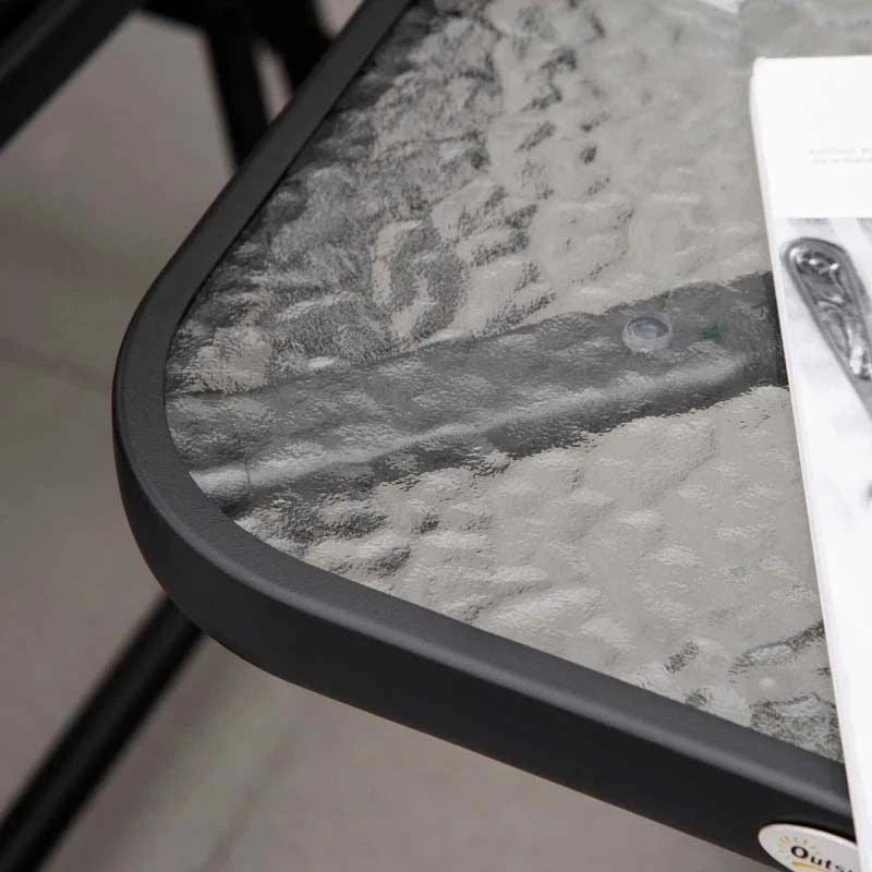 Outsunny Glider Rocking Patio Furniture Bistro Set - Black - 84B-359BK - Image 4