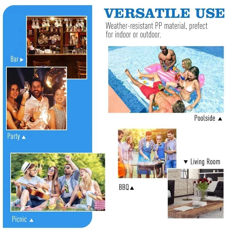 Outsunny Rattan Effect Lift-Top Ice Cooler Table - 45L - Black - 84B-364BK - Image 6