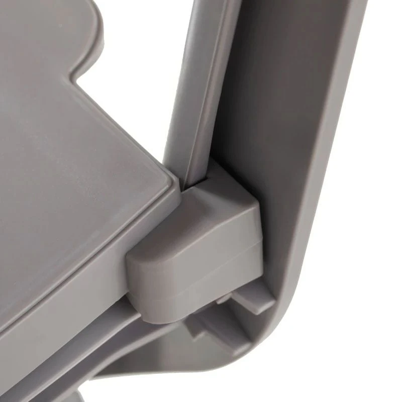 Outsunny 3 Piece Garden Bistro Set With Foldable Coffee Table & Chairs - Grey - 84B-638 - Image 4