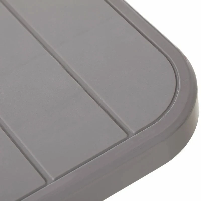 Outsunny 3 Piece Garden Bistro Set With Foldable Coffee Table & Chairs - Grey - 84B-638 - Image 3