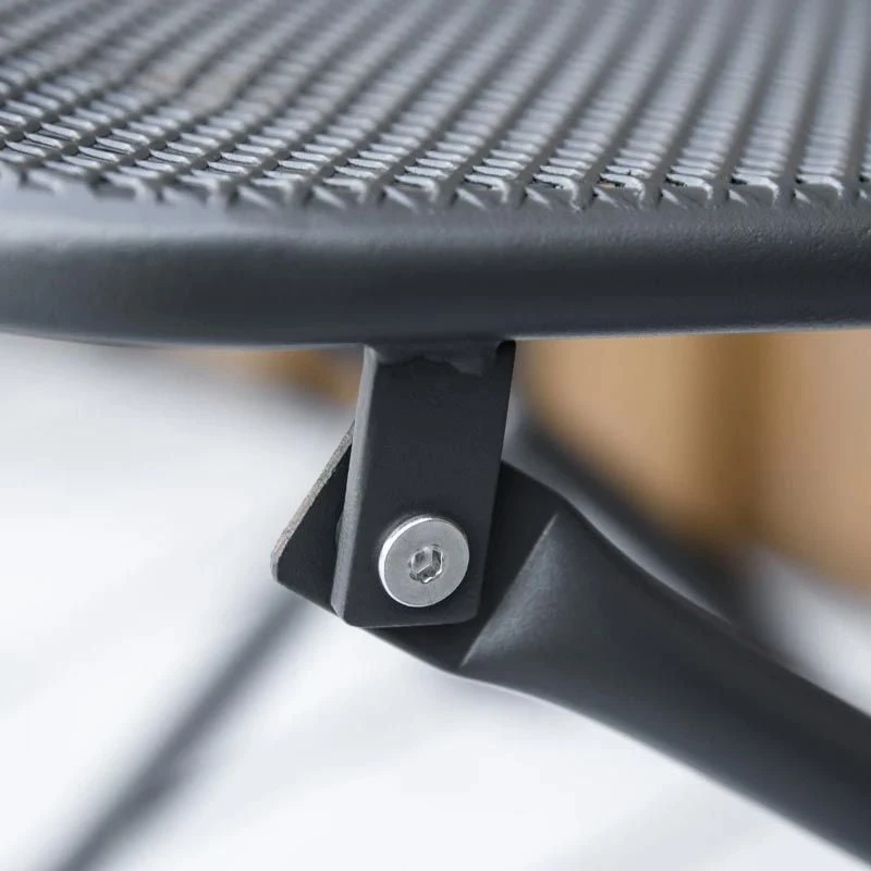 Outsunny 3 Piece Mesh Metal Bistro Set With Foldable Design - Black - 84B-707 - Image 5