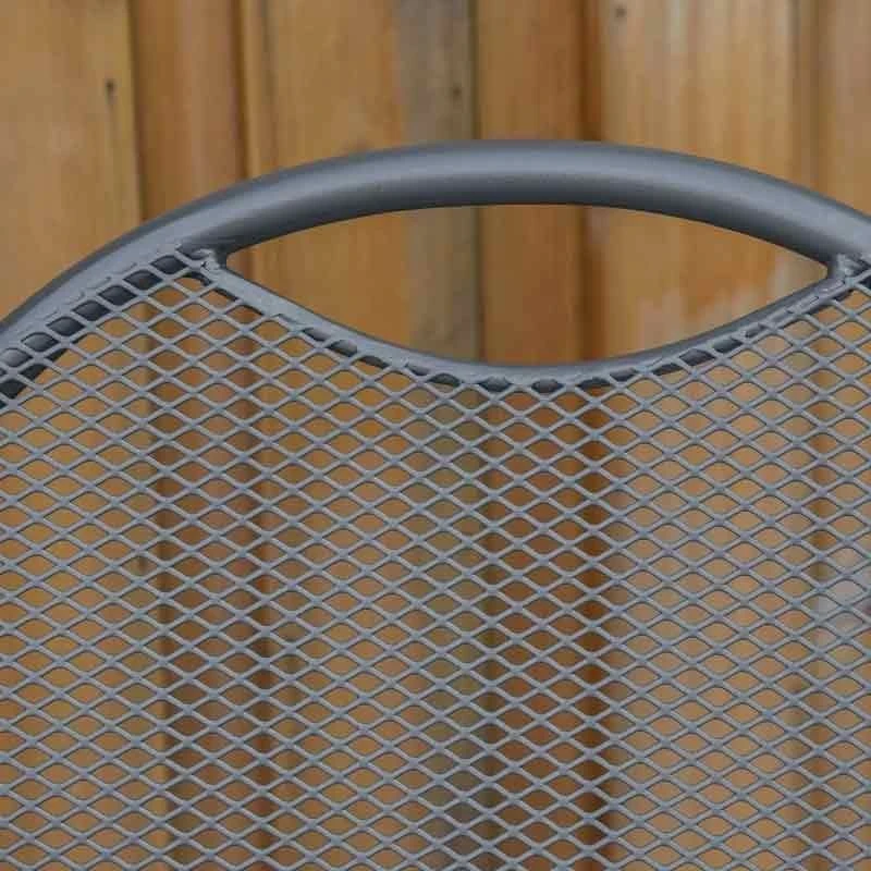 Outsunny 3 Piece Mesh Metal Bistro Set With Foldable Design - Black - 84B-707 - Image 4