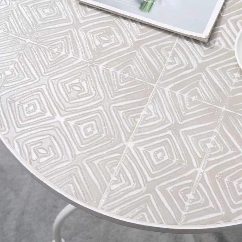 Outsunny 3 Piece Mosaic Bistro Set - White - 84B-875 - Image 5