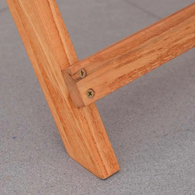 Outsunny 3 Piece Wood Patio Bistro Set -Teak - 84B-900 - Image 5