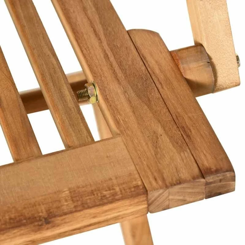 Outsunny 7 Piece Wooden Outdoor Patio Furniture Table & Armchairs Set - Teak- 84B-938 - Image 8