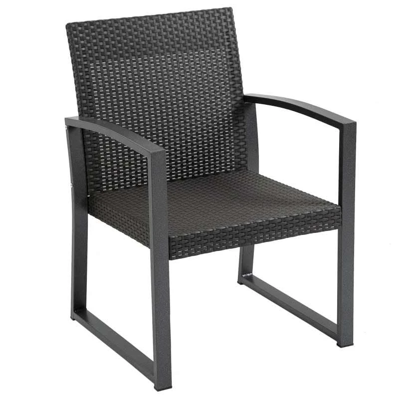 Outsunny PP Rattan Style Bistro Set With Cushion - Brown - 84B-955BN - Image 5