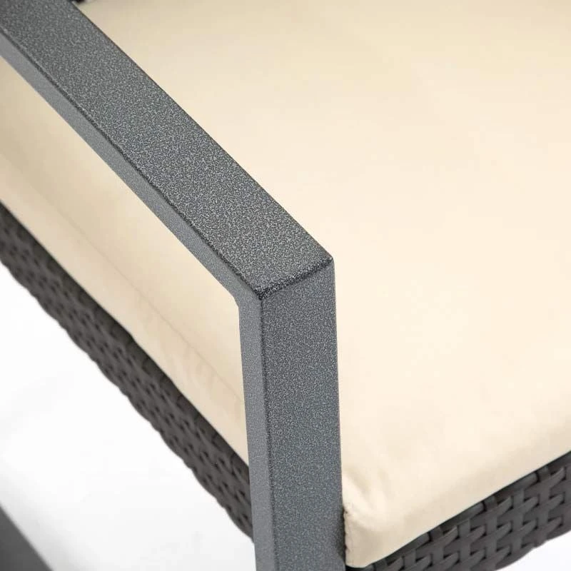 Outsunny PP Rattan Style Bistro Set With Cushion - Brown - 84B-955BN - Image 3