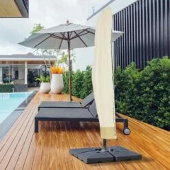 Outsunny Waterproof Cantilever Parasol Cover With Zip - Beige - 84D-001V01