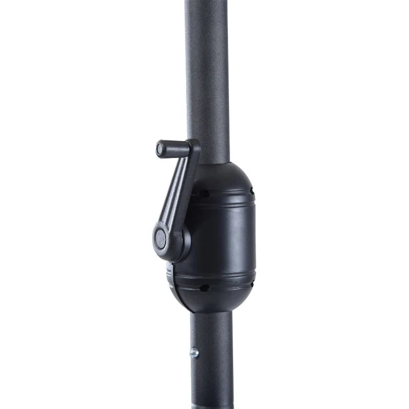 Outsunny 2.7m Half Round Umbrella Parasol - Green - 84D-007GN - Image 5