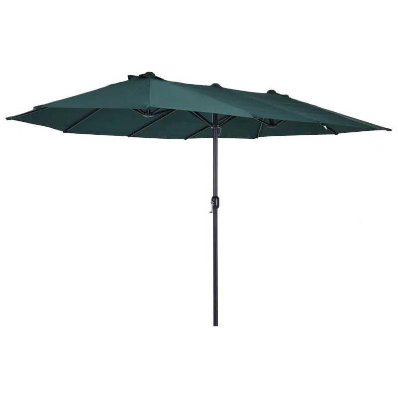 Outsunny 4.6m Double-Sided Parasol - Green - 84D-031V01 - Image 4