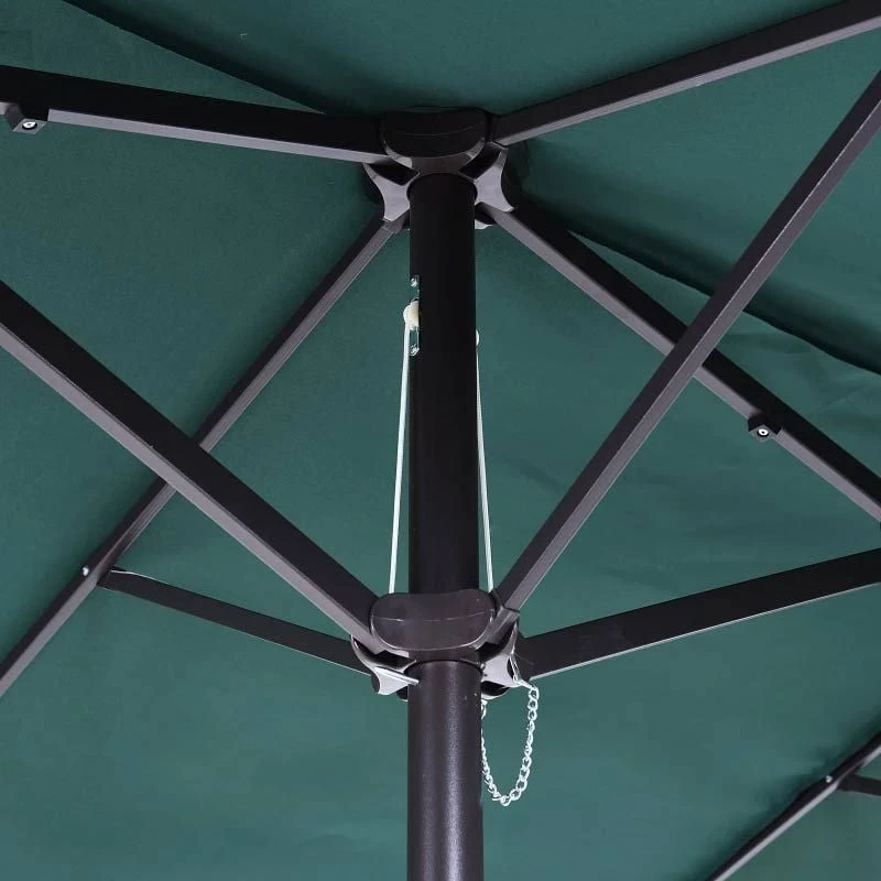 Outsunny 4.6m Double-Sided Parasol - Green - 84D-031V01 - Image 5