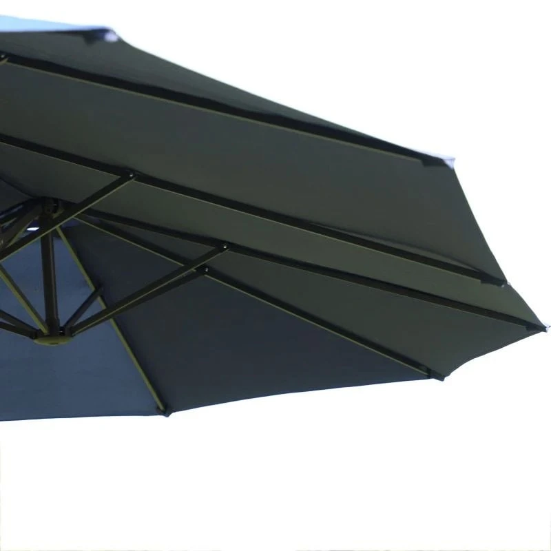 Outsunny Double-Sided Parasol 2.7x4.6Wx2.4Hm - Blue - 84D-031V01BU - Image 5