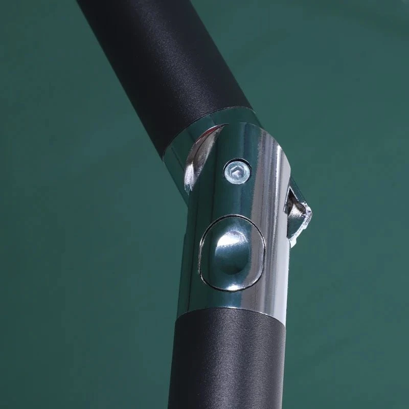 Outsunny 2.7m Patio Parasol With Crank And 38mm Aluminium Tilt Pole - Green - 84D-032GN - Image 3