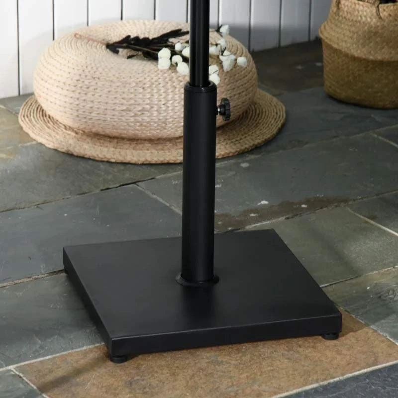 Outsunny Square Parasol Base 40Lx40Wx43Hcm - Black - 84D-042 - Image 3