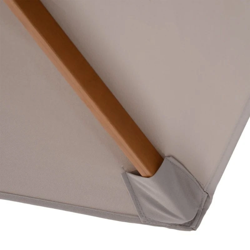 Outsunny 2.5m Wooden Parasol - Grey - 84D-056GY - Image 6
