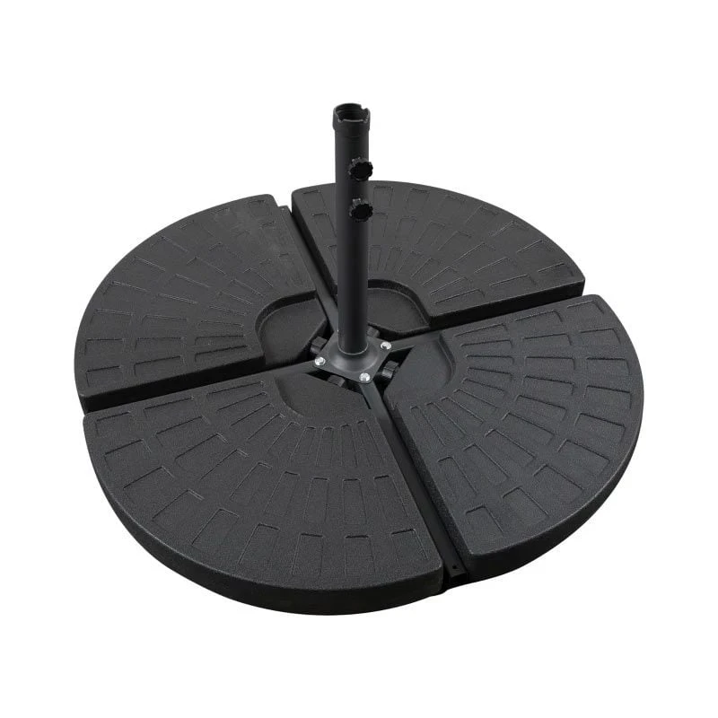 Outsunny 4 Piece HDPE Portable Umbrella Base - Black - 84D-061 - Image 2