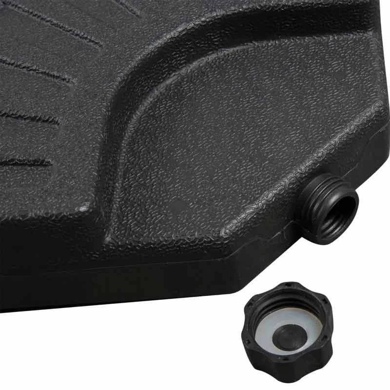 Outsunny 4 Piece HDPE Portable Umbrella Base - Black - 84D-061 - Image 5