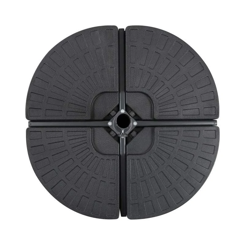 Outsunny 4 Piece HDPE Portable Umbrella Base - Black - 84D-061 - Image 3