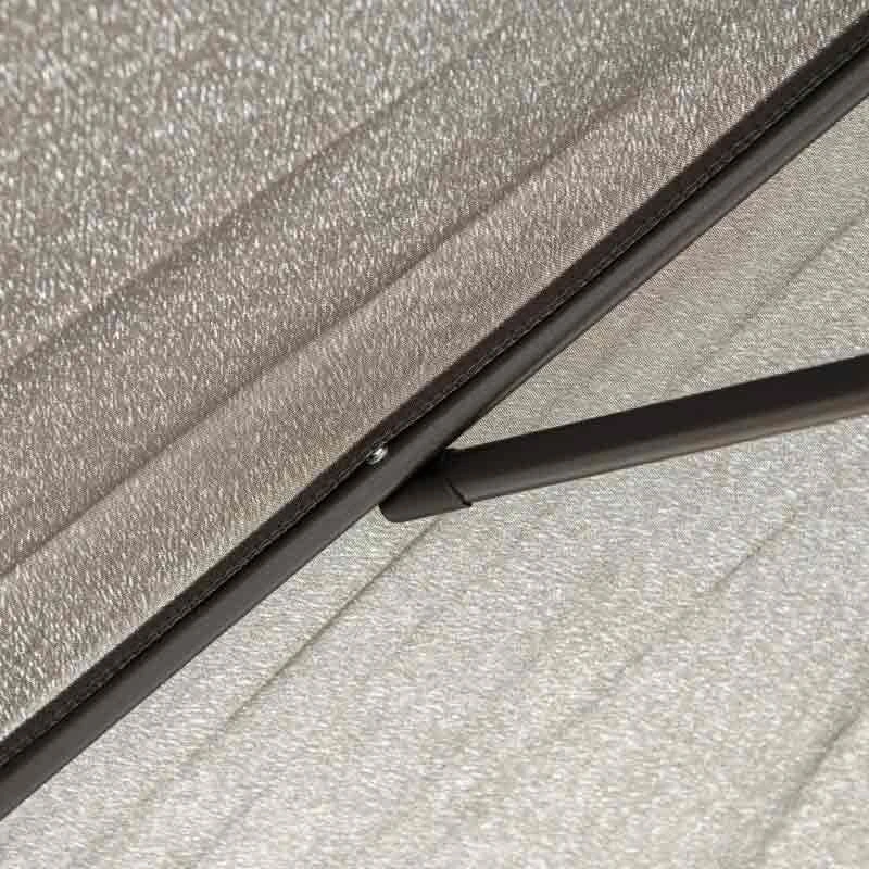 Outsunny 2.8m Patio Sun Parasol With 6 Ribs - Dark Grey - 84D-067CG - Image 5