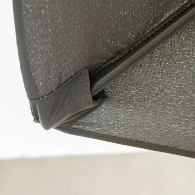 Outsunny 2.8m Patio Sun Parasol With 6 Ribs - Dark Grey - 84D-067CG - Image 3