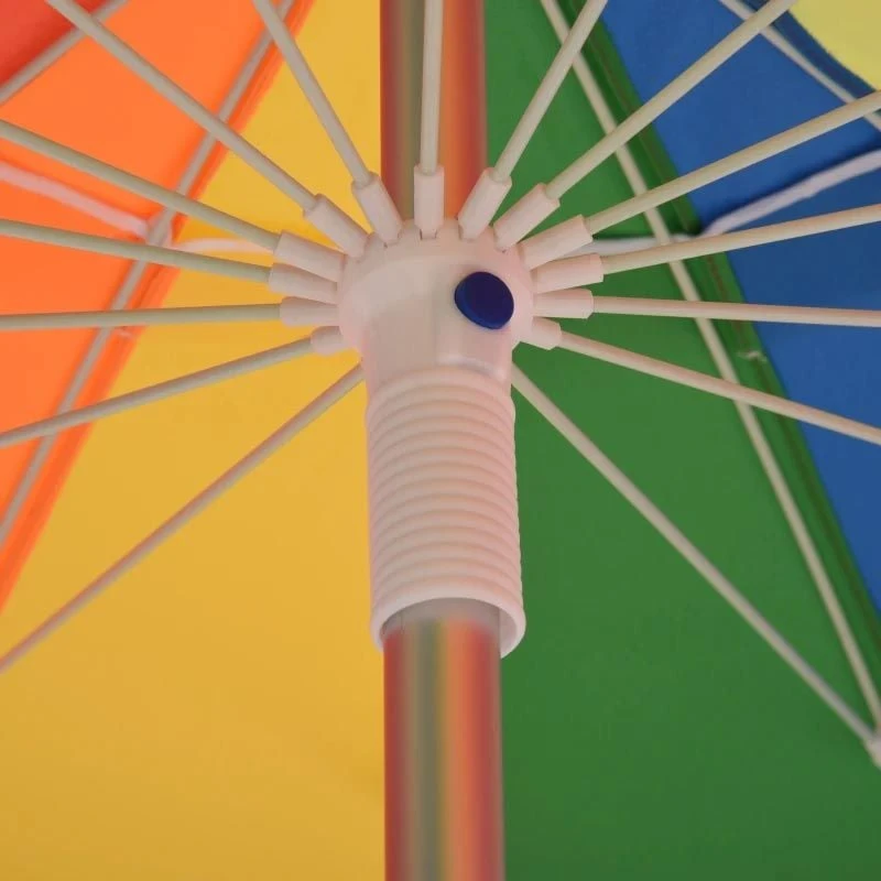 Outsunny 2.4m Beach Umbrella With Sand Anchor Adjustable Angle Carry Bag - Multicolor - 84D-090 - Image 5