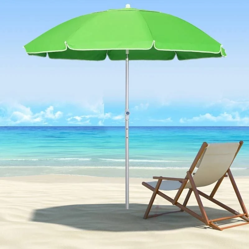 Outsunny 1.9m Beach Umbrella With Adjustable Angle Pointed Design Carry Bag - Green - 84D-092GN - Image 3