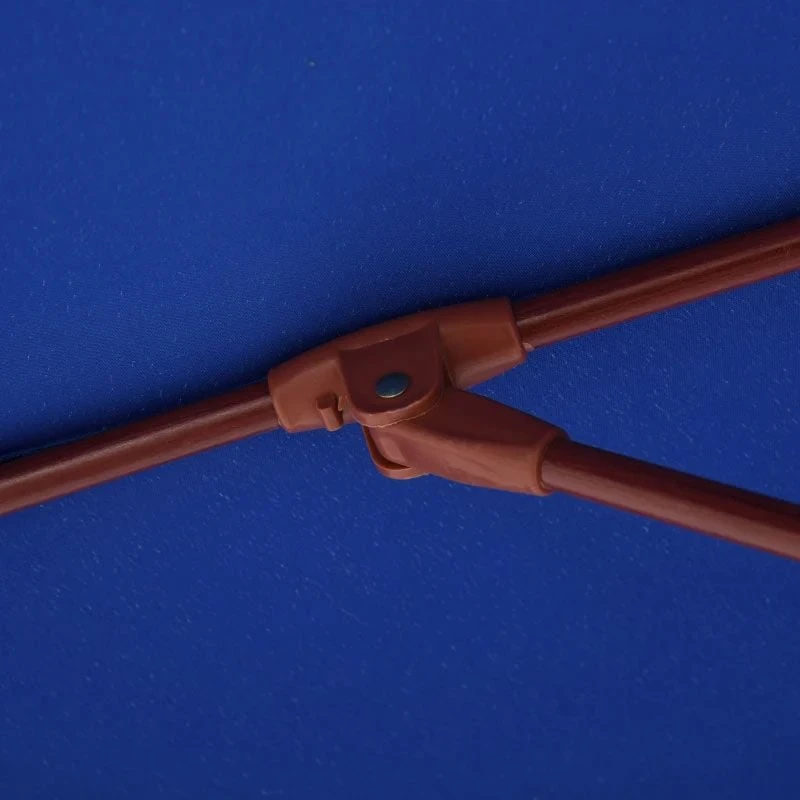 Outsunny 2.5m Wooden Garden Parasol - Blue - 84D-097BU - Image 8