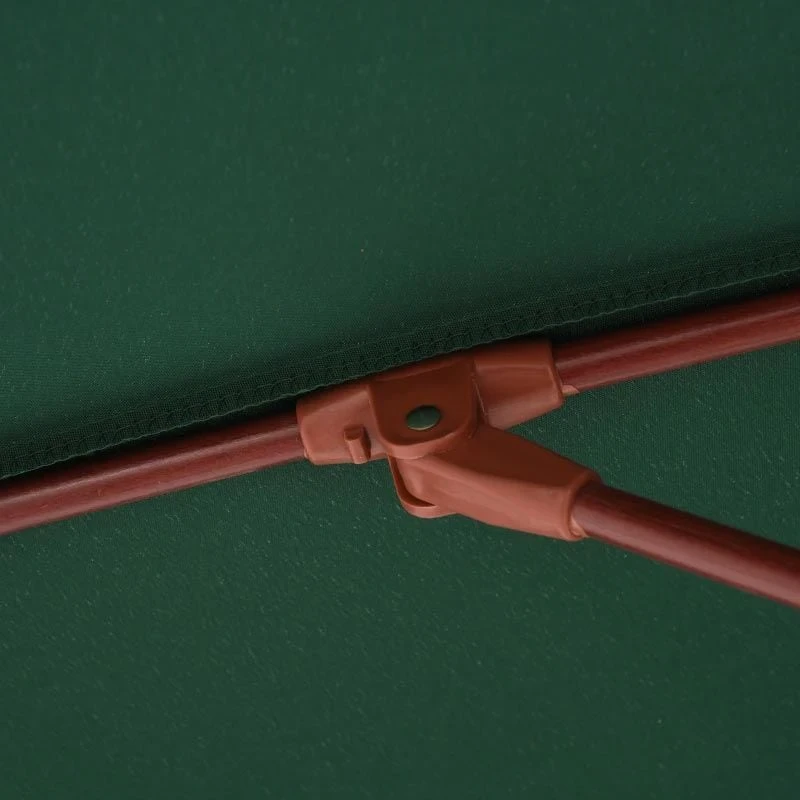 Outsunny 2.5m Wooden Garden Parasol - Dark Green - 84D-097GN - Image 9