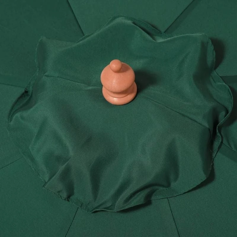 Outsunny 2.5m Wooden Garden Parasol - Dark Green - 84D-097GN - Image 7