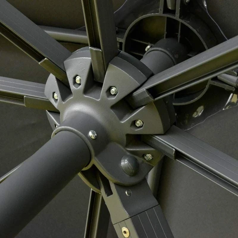 Outsunny 3 X 3m Aluminium Sun Square Canopy With Adjustable Pole - Dark Grey - 84D-108CG - Image 6