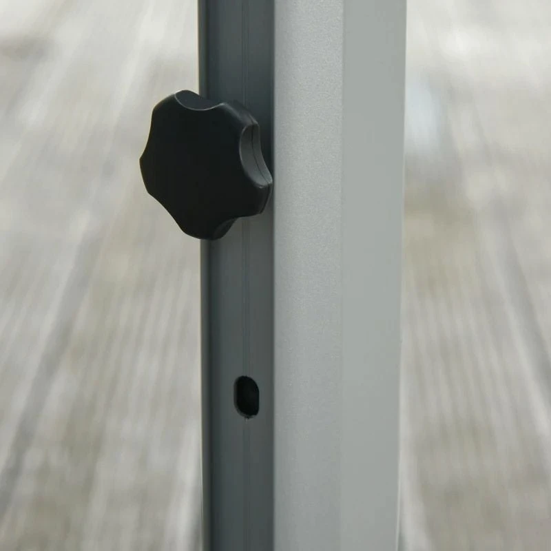 Outsunny 3 X 3m Cantilever Roma Parasol 360° Rotating With Cross Base - Beige - 84D-115 - Image 4