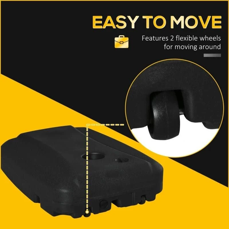 Outsunny CantileverParasol Base - Black - 84D-148V01 - Image 6