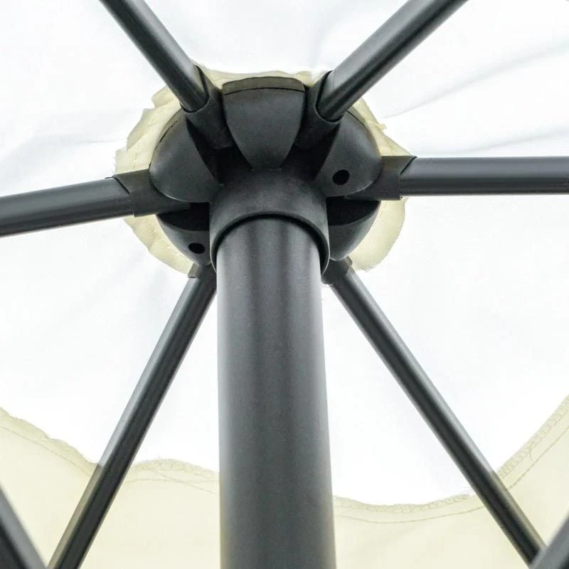 Outsunny 2 X 3m Rectangular Patio Parasol With Crank & Push Button Tilt - Cream White - 84D-158CW - Image 5