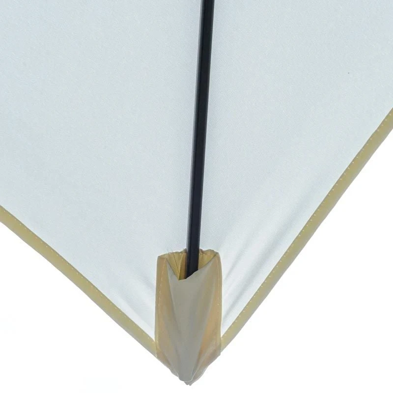 Outsunny 2 X 3m Rectangular Patio Parasol With Crank & Push Button Tilt - Cream White - 84D-158CW - Image 4