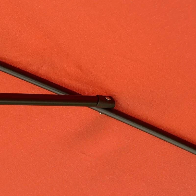 Outsunny 2 X 3m Rectangular Patio Parasol With Crank & Push Button Tilt - Wine Red - 84D-158WR - Image 3