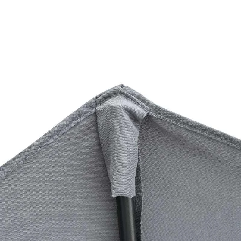 Outsunny 2m Half Balcony Parasol With Crank Handle & Base - Dark Grey - 84D-175CG - Image 5