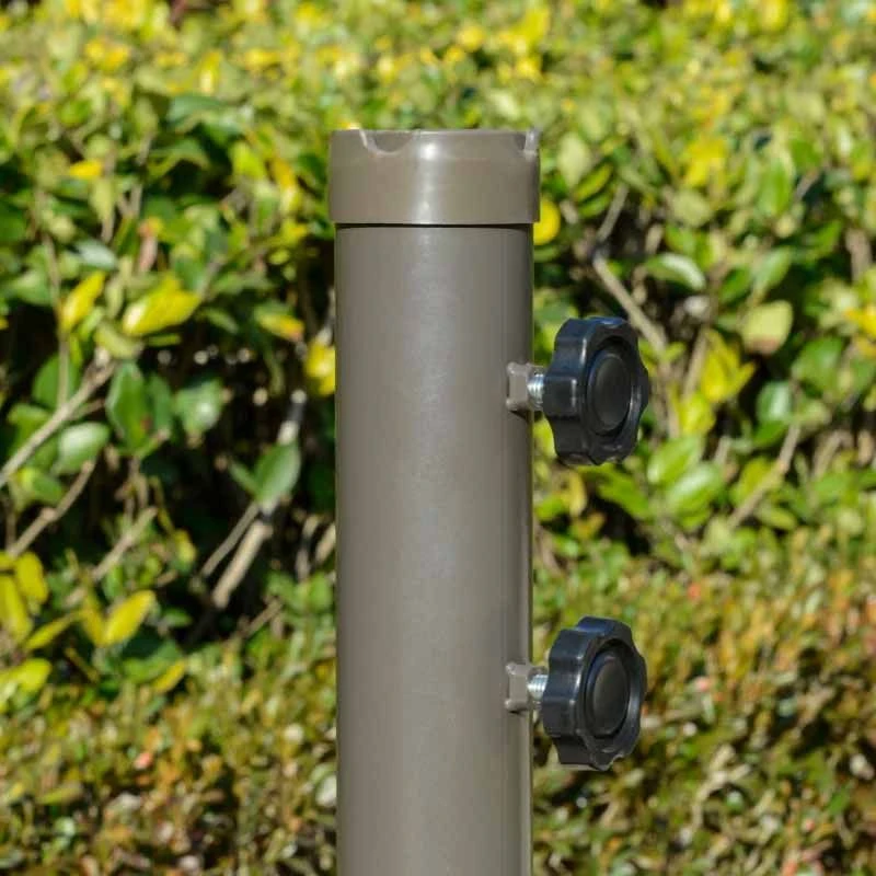 Outsunny 2.7m Banana Cantilever Parasol With Crank Handle And Cross Base - Green - 84D-187GN - Image 5