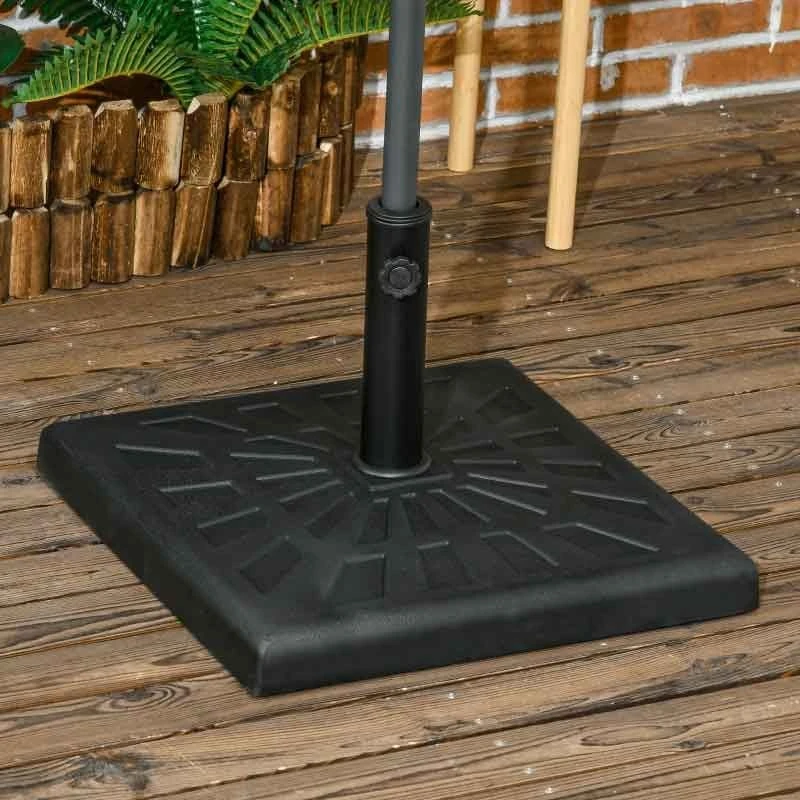 Outsunny 19kg Resin Parasol Base - Black - 84D-228V00BK - Image 10