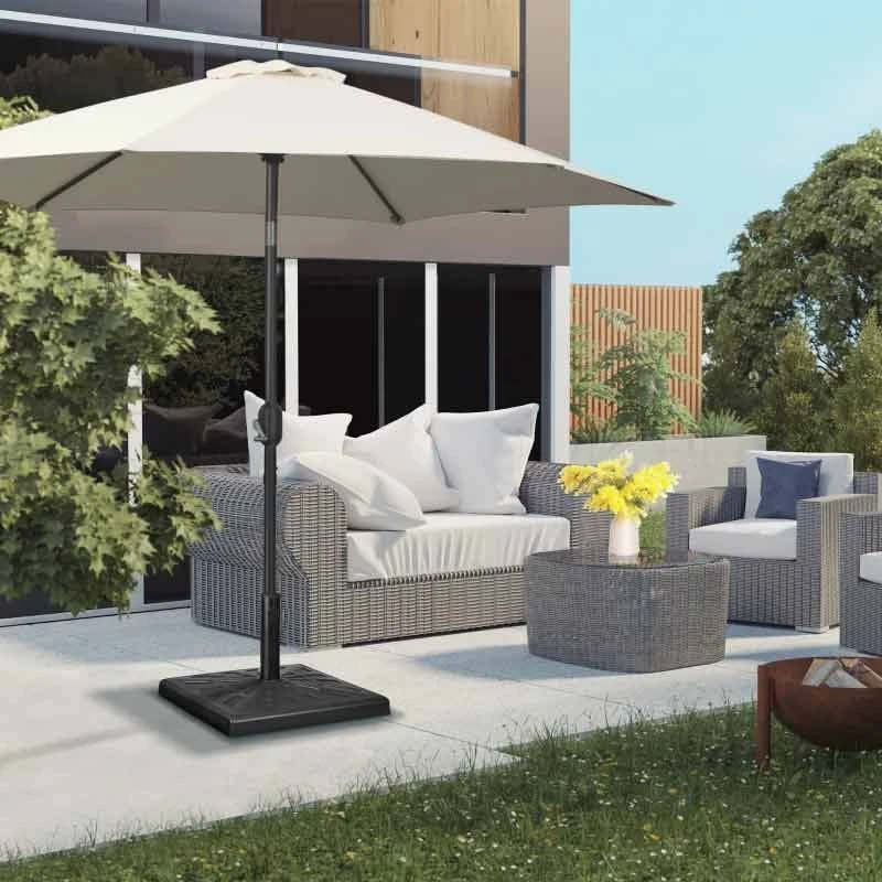 Outsunny 19kg Resin Parasol Base - Black - 84D-228V00BK