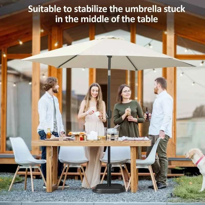Outsunny 11kg Concrete Parasol Base Holder - Black - 84D-249V00BK - Image 8