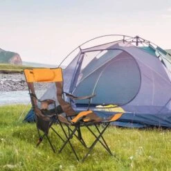 Outsunny Foldable Reclining Garden Chairs - Orange - 84G-152V00MX