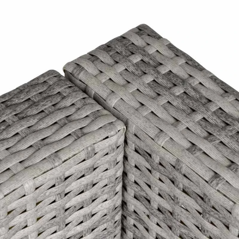 Outsunny Outdoor Single Wicker Garden Sofa Armchair - Grey- 860-141V70 - Image 3