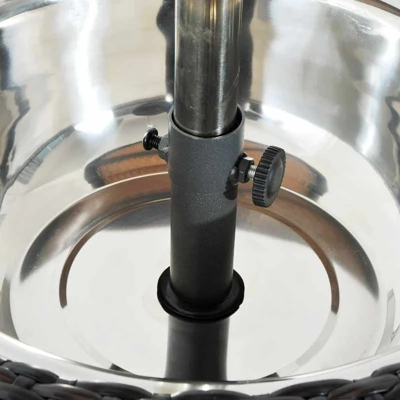 Outsunny Rattan Ice Bucket Table - Brown - 867-016BN - Image 8