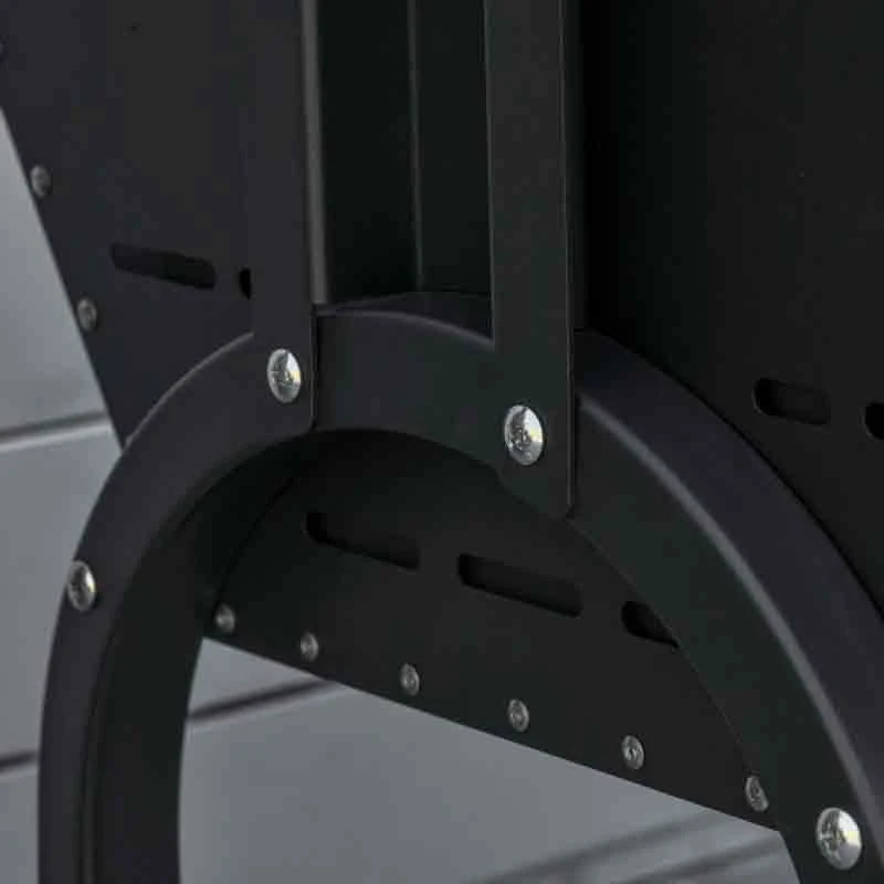 Outsunny Outdoor Electric Charcoal BBQ Rotisserie Grill With Four Wheels - Black - 846-078V70 - Image 6