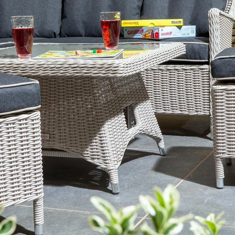 Rowlinson Prestbury 4 Piece Compact Corner Diner Set - Putty Grey - PRECODI - Image 3