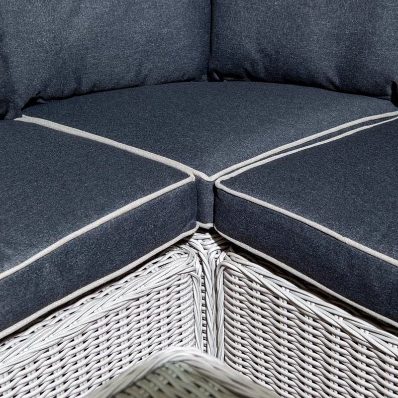 Rowlinson Prestbury 4 Piece Compact Corner Diner Set - Putty Grey - PRECODI - Image 6