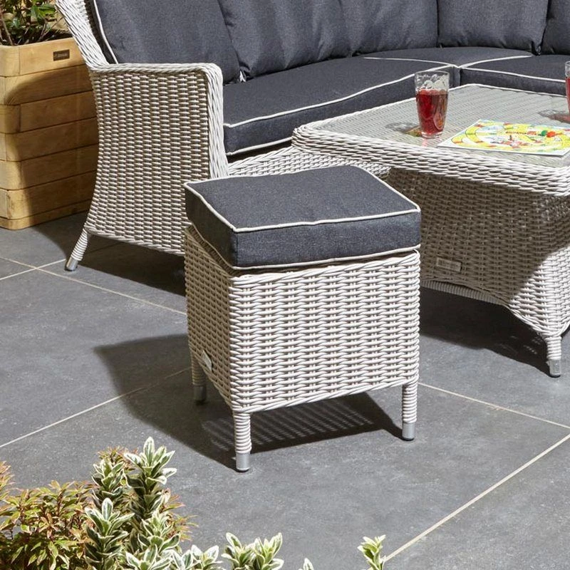 Rowlinson Prestbury 4 Piece Compact Corner Diner Set - Putty Grey - PRECODI - Image 9