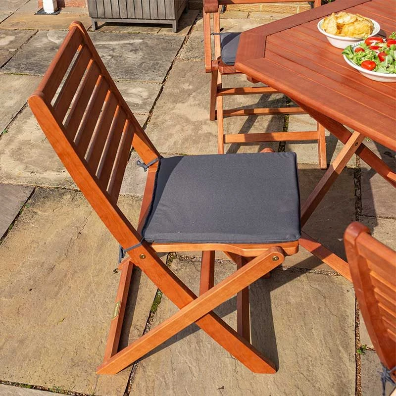 Rowlinson Plumley 7 Piece Dining Set With Grey Cushions - PLUMGREY6 - Image 4